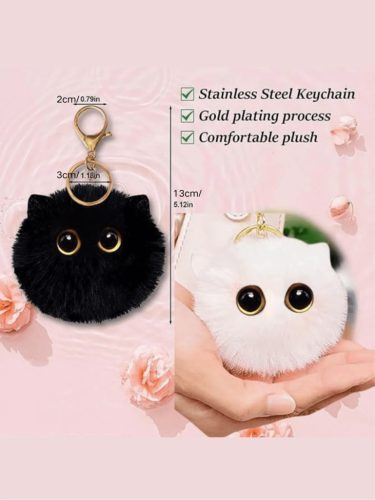 Aranyos cica kulcstartó