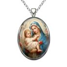Szűz Mária és a gyermek Jézus medálos nyaklánc