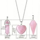 Rózsakvarc nyaklánc szett