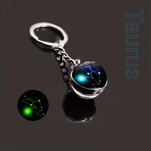 Bika kulcstartó, sötétben világít