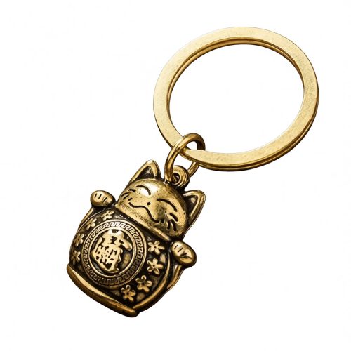 Szerencsemacska kulcstartó