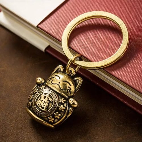 Szerencsemacska kulcstartó