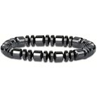 Férfi hematit karkötő – Henger formájú kövek
