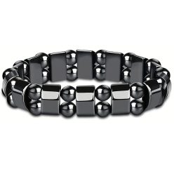 Férfi hematit karkötő – Dupla soros design