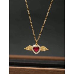 Angyalszárnyas szív nyaklánc