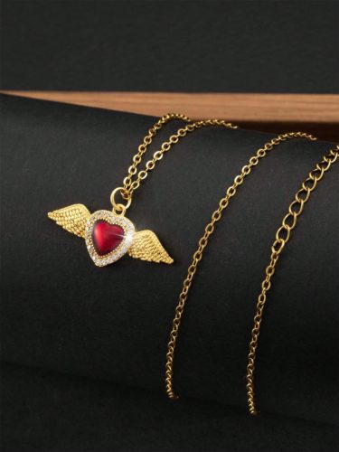 Angyalszárnyas szív nyaklánc