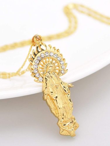 Szűz Mária nyaklánc láng mintával