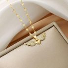 Elegáns Angyalszárny nyaklánc szívvel