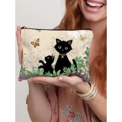 Cica mintás kozmetikai táska