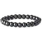 Férfi hematit karkötő – Gömb formájú gyöngyök