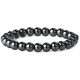Férfi hematit karkötő – Gömb formájú gyöngyök