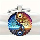 Yin Yang életfa kulcstartó