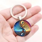 Yin Yang életfa kulcstartó