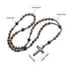 Férfi matt fekete hematit rózsafüzér