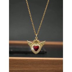 Angyalszárnyas szív nyaklánc