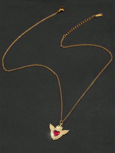 Angyalszárnyas szív nyaklánc