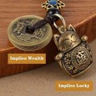 Szerencsemacska kulcstartó