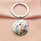 Virágos kulcstartó katicabogárral