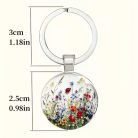 Virágos kulcstartó katicabogárral