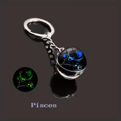 Halak kulcstartó, sötétben világít