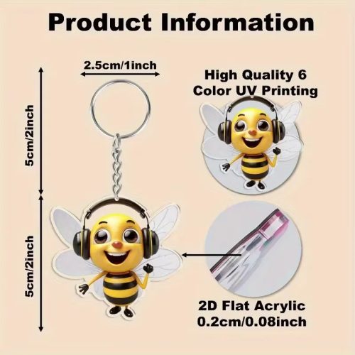 Méhecskés kulcstartó