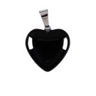 Éjfekete elegancia szív nyaklánc