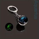 Vízöntő kulcstartó, sötétben világít