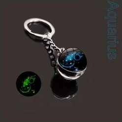 Vízöntő kulcstartó, sötétben világít