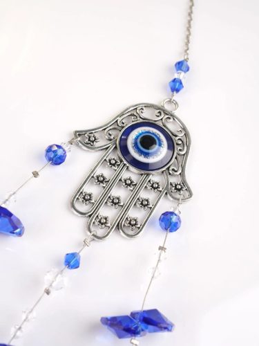 Nazar védelmező kristály függő Hamsa kézzel