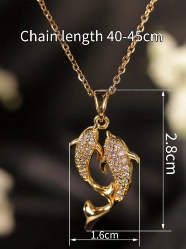 Delfin és koi medálos nyaklánc