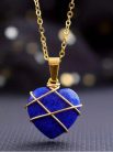 Szív alakú lapis lazuri nyaklánc