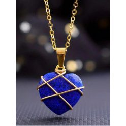 Szív alakú lapis lazuri nyaklánc