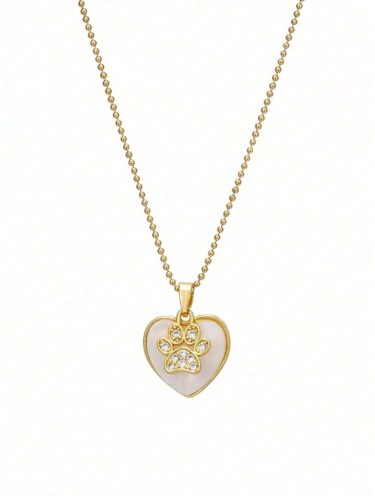 Mancs nyaklánc – Szív alakú cirkóniás medállal