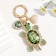 Világoszöld teknősös kulcstartó